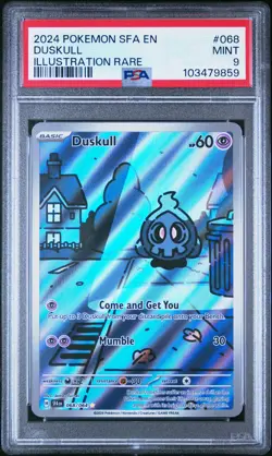 2024 POKEMON SFA EN-SHROUDED FABLE ILLUSTRATION RARE #068 DUSKULL PSA 9 - Image 1