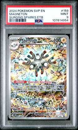 2024 POKEMON SVP EN-SV BLACK STAR PROMO #159 MAGNETON PSA 9 - Image 1