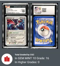 CGC 10 2007 Pokemon Skarmory ex EX Power Keepers Ultra Rare Holo #98 Pop 16 - Image 3