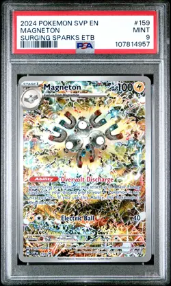 2024 POKEMON SVP EN-SV BLACK STAR PROMO #159 MAGNETON PSA 9 - Image 1