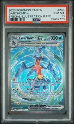 2023 POKEMON PAR EN-PARADOX RIFT SPECIAL ILLUSTRATION RARE GARCHOMP EX PSA 10 - Image 1