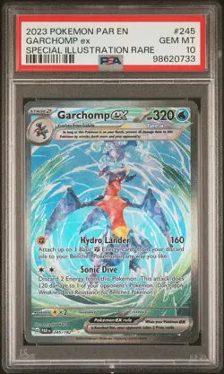 2023 POKEMON PAR EN-PARADOX RIFT SPECIAL ILLUSTRATION RARE GARCHOMP EX PSA 10 - Image 1