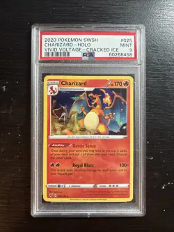 Charizard [Cracked Ice] #25 Holo Rare Pokemon Vivid Voltage PSA 9 - Image 1