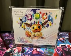 Prismatic Evolutions Pokemon Center Elite Trainer Box sealed with Acrylic Case - Image 1