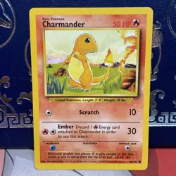 Charmander 46/102 - Base Set - 1999 Vintage WOTC Pokemon NM MINT - Image 1