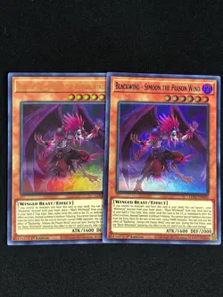 YUGIOH BLACKWING SIMOON THE POISON WIND LDS2-EN040 1ST ULTRA X2 - Image 1