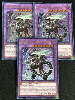 YUGIOH BORRELOAD FURIOUS DRAGON SDRR-EN042 1ST ULTRA X3 NM - Image 1