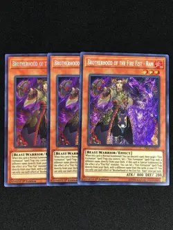 YUGIOH BROTHERHOOD OF THE FIRE FIST RAM FIGA-EN011 1ST SECRET X3 - Image 1