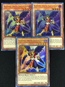 YUGIOH BLACKWING KRIS THE CRACK OF DAWN BLAR-EN061 1ST ULTRA X3 - Image 1