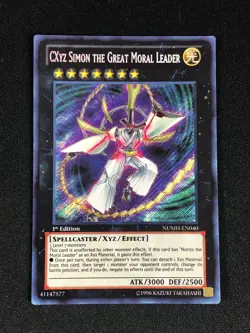YUGIOH CXYZ SIMON THE GREAT MORAL LEADER NUMH-EN040 1ST SECRET - Image 1