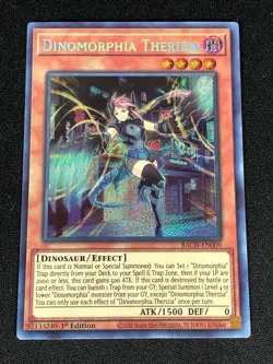 YUGIOH DINOMORPHIA THERIZIA BACH-EN009 1ST SECRET (NM) - Image 1