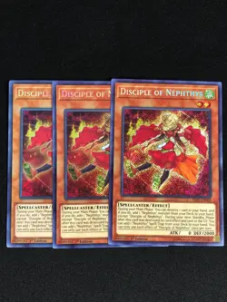 YUGIOH DISCIPLE OF NEPHTHYS HISU-EN002 1ST SECRET X3 - Image 1