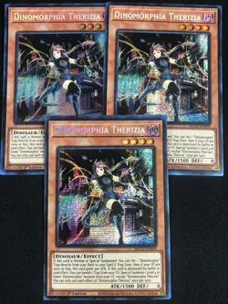 YUGIOH DINOMORPHIA THERIZA MP23-EN009 1ST SECRET X3 NM - Image 1