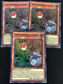 YUGIOH FLOOWANDEREEZE & ROBINA BODE-EN013 1ST SUPER X3 (NM) - Image 1