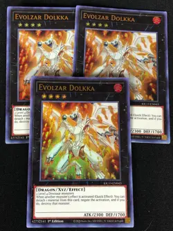 YUGIOH EVOLZAR DOLKKA KICO-EN043 1ST ULTRA X3 (NM) - Image 1