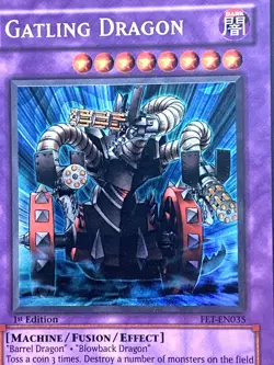 yugioh Gatling Dragon FET-EN035 1st Edition Ultra Rare Near Mint - Image 2