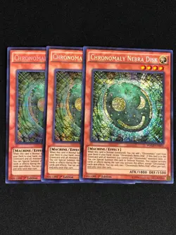 YUGIOH CHRONOMALY NEBRA DISK WSUP-EN001 1ST SECRET X3 - Image 1