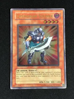 YUGIOH CHTHONIAN SOLDIER EEN-EN010 ULTIMATE PLAYED/EDGE WEAR - Image 1