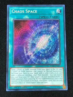 YUGIOH CHAOS SPACE RA01-EN065 1ST SECRET (NM) - Image 1