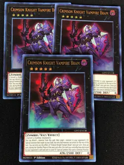 YUGIOH CRIMSON KNIGHT VAMPIRE BRAM GFP2-EN138 1ST ULTRA X3 (NM) - Image 1