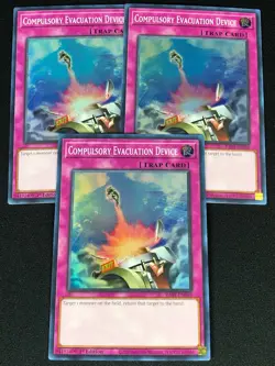 YUGIOH COMPULSORY EVACUTION DEVICE RA01-EN069 1ST SUPER X3 (NM) - Image 1