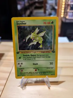 Scyther 26/64 Rare Holo 1st Edition Jungle Set Pokemon Card HP - Image 1