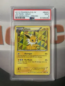 PSA 9 Jolteon BW91 DOUBLE SWIRL HOLO Sylveon Collection Promo Pokemon Card MINT - Image 1