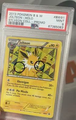 PSA 9 Jolteon BW91 DOUBLE SWIRL HOLO Sylveon Collection Promo Pokemon Card MINT - Image 2