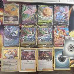 Pokemon Lot Modern Rare and V Cards, Dragonite VStar, Holo Leon, Bede, & Energy - Image 1