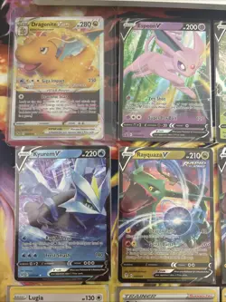 Pokemon Lot Modern Rare and V Cards, Dragonite VStar, Holo Leon, Bede, & Energy - Image 3