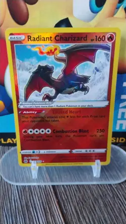 RADIANT CHARIZARD Crown Zenith POKEMON Reverse & Holo 2023 Trading Card 020/159 - Image 1