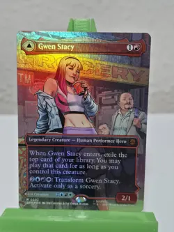 Gwen Stacy / Ghost Spider M 0202 Foil Magic the Gathering Spider-Man MTG - Image 1
