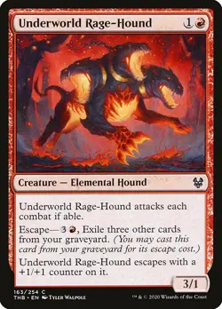 MTG Underworld Rage-Hound Theros Beyond Death 163/254 Regular Common X4 - Image 1