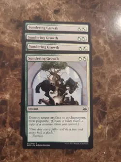 (4) Sundering Growth *PLAYSET* NM Modern Masters 2017 Regular MTG - Image 1