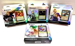 Magic the Gathering Final Fantasy Collector Commander Deck FULL SET CASE - Image 1
