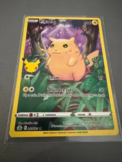 2021 Pokemon Celebrations Pikachu Full Art Holo English 005/025 Near Mint NM - Image 2
