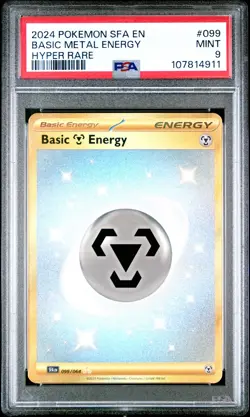 2024 POKEMON SFA EN-SHROUDED FABLE HYPER RARE #099 BASIC METAL ENERGY PSA 9 - Image 1