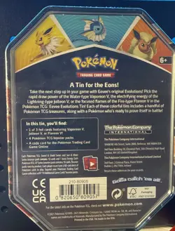 Pokemon TCG Eevee Evolutions Tin 2021 [ Flareon V Edition ] [Evolving Skies] - Image 2