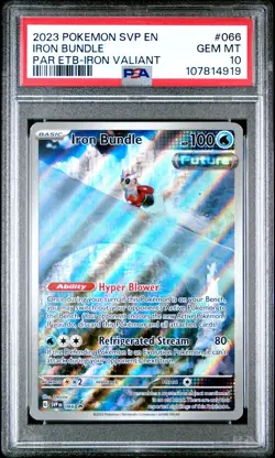 2023 POKEMON SVP EN-SV BLACK STAR PROMO #066 IRON BUNDLE PSA 10 - Image 1