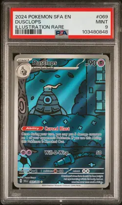 2024 POKEMON SFA EN-SHROUDED FABLE ILLUSTRATION RARE #069 DUSCLOPS PSA 9 - Image 1