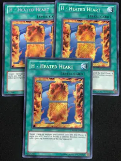 YUGIOH H HEATED HEART RYMP-EN023 SECRET X3 NM - Image 1