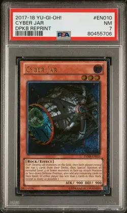 2017 YUGIOH DPKB-EN010 CYBER JAR ULTIMATE RARE PSA 7 NM #80455706 - Image 1