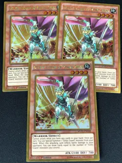 YUGIOH CELTIC GUARD OF THE NOBLE ARMS MVP1-ENG48 1ST GOLD X3 (NM) - Image 1