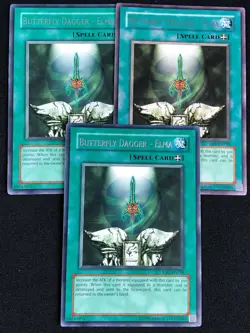 YUGIOH BUTTERFLY DAGGER ELMA DR1-EN194 RARE X3 (NM) - Image 1