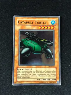 YUGIOH CATAPULT TURTLE MRD-075 SUPER HP/CREASES - Image 1