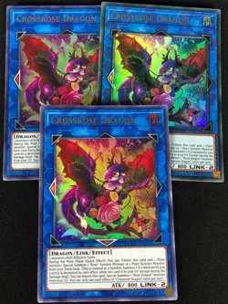 YUGIOH CROSSROSE DRAGON DUOV-EN015 1ST ULTRA X3 (NM) - Image 1