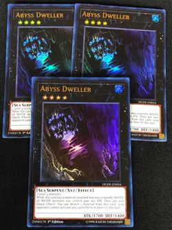YUGIOH ABYSS DWELLER DUDE-EN016 1ST ULTRA X3 (NM) - Image 1