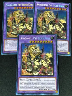 YUGIOH AMAZONESS PET LIGER KING MP23-EN224 1ST SECRET X3(NM) - Image 1