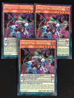 YUGIOH ABYSS ACTOR LEADING LADY DESO-EN021 1ST SECRET X3 - Image 1
