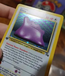 Ditto 1st Edition 3/62 Jungle Set Holographic Rare Pokemon Card VLP+ - Image 3